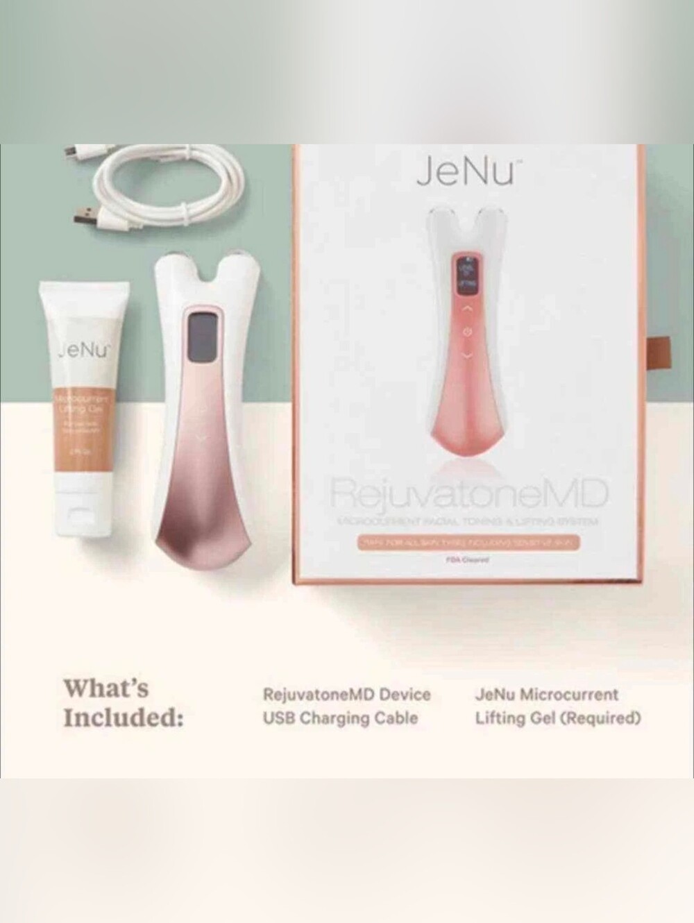 NWT Trophy Skin JeNu RejuvatoneMD Microcurrent Facial Toning Lift System $199